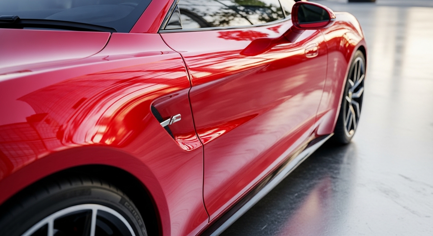 Carro com muito brilho após vitrificação