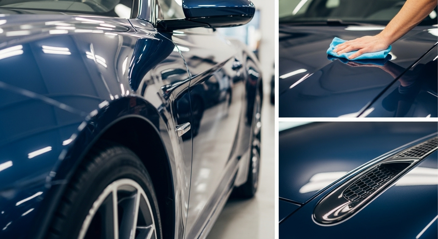 Antes e depois polimento automotivo